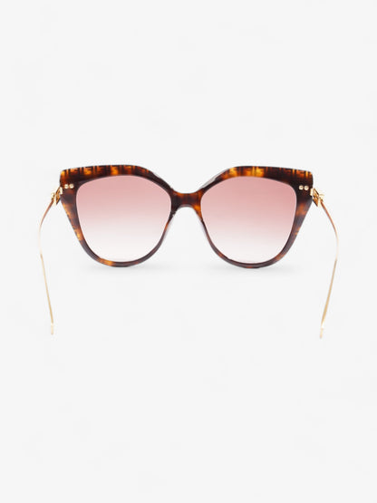Fendi FF Cat Eye Sunglasses Havana Brown / Pink gradient Lens Acetate 140mm