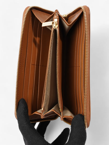 Burberry Zip Around Wallet Haymarket Check Canvas