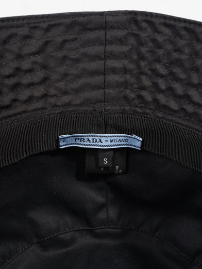 Prada Logo Bucket Hat Black Re Nylon Small
