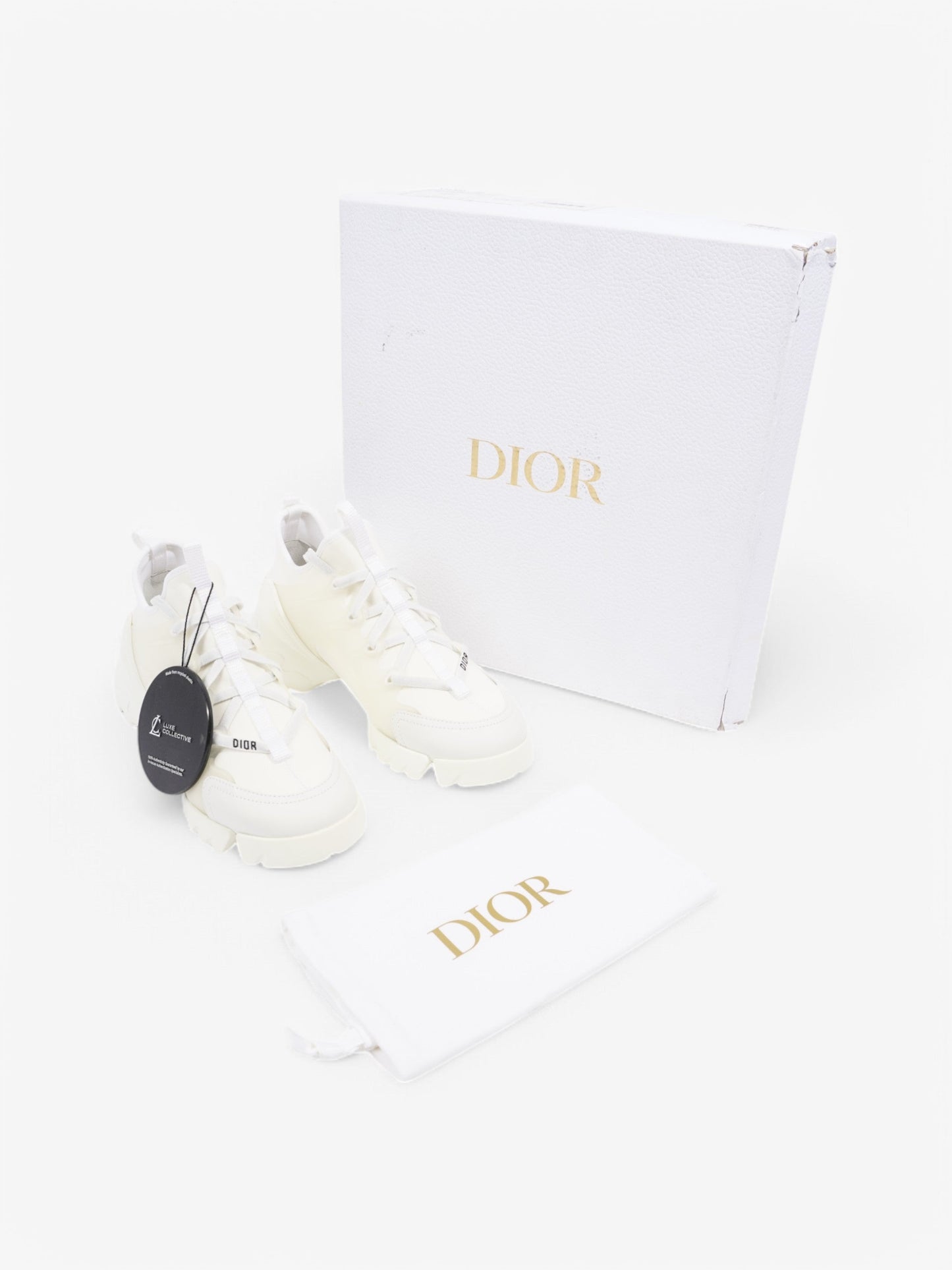 Christian Dior D-Connect Sneakers White  Neoprene EU 37 UK 4