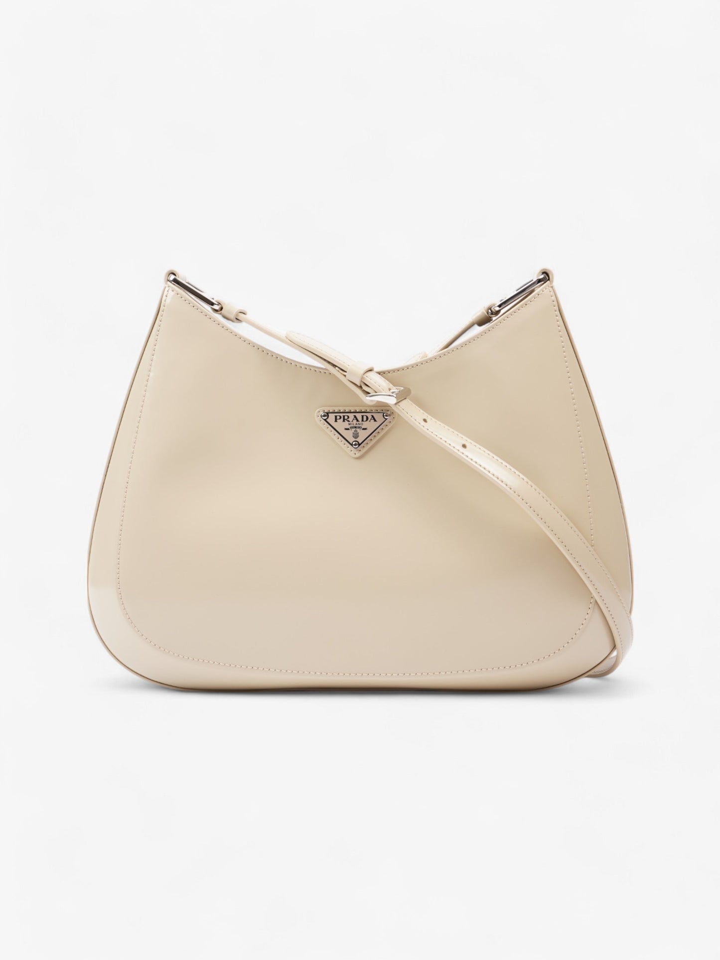 Prada Cleo Beige Patent Leather