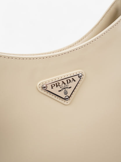 Prada Cleo Beige Patent Leather