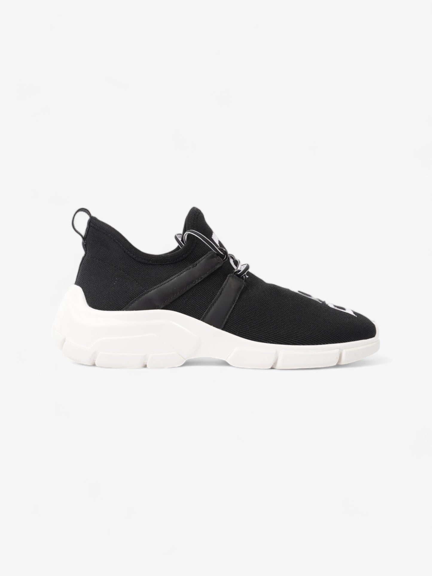 Prada XY Logo Sock Sneakers Black / White Knit EU 37 UK 4