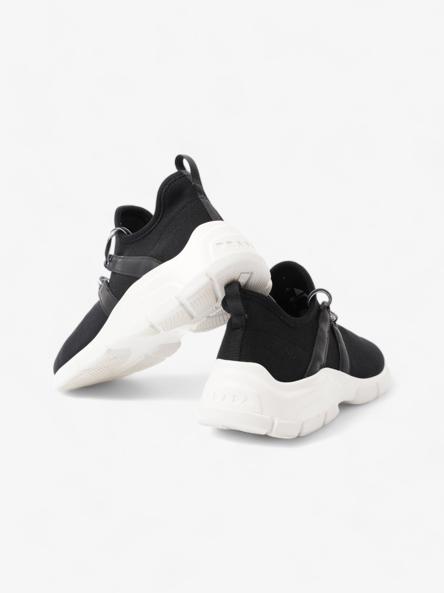 Prada XY Logo Sock Sneakers Black / White Knit EU 37 UK 4