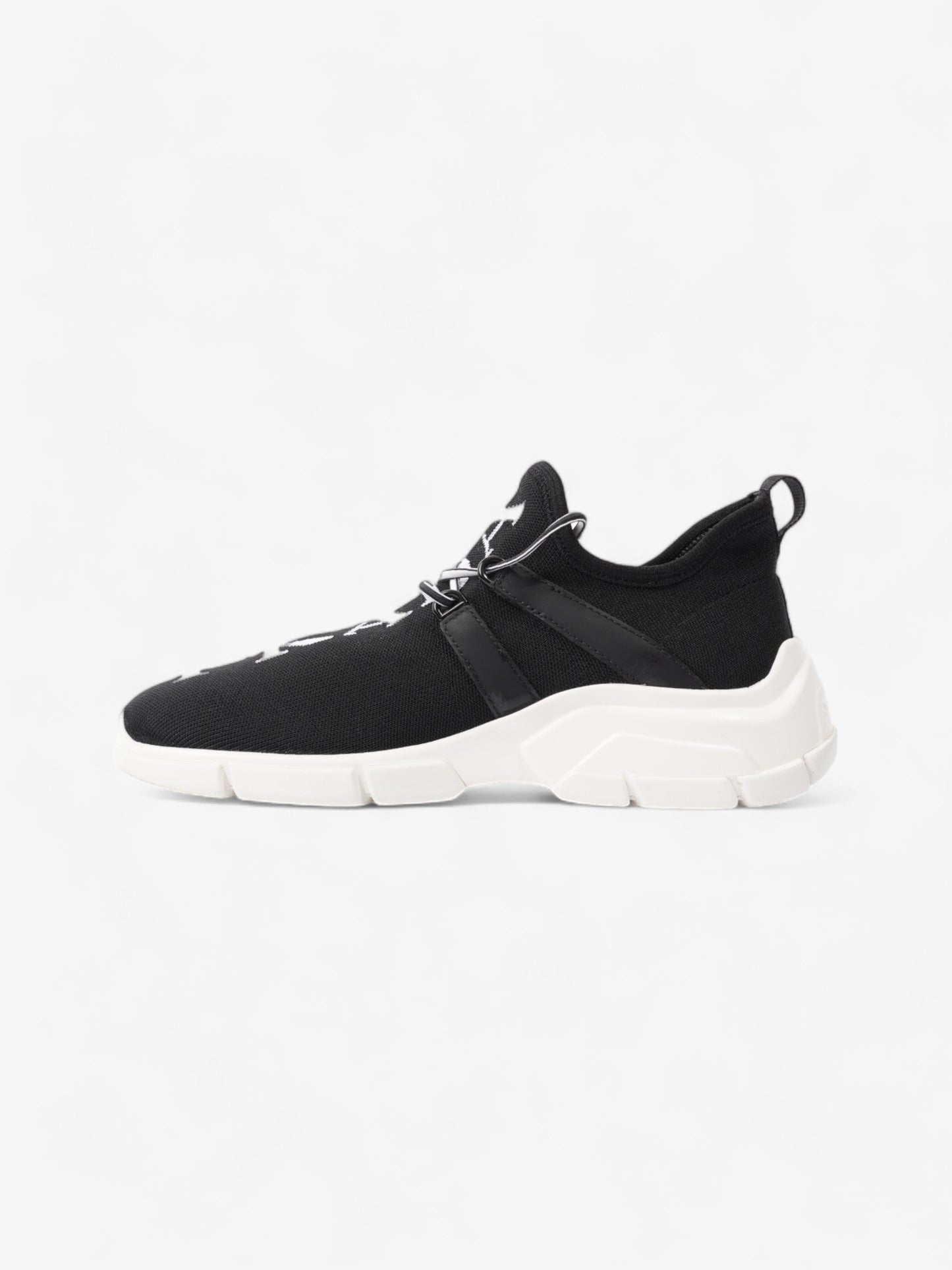 Prada XY Logo Sock Sneakers Black / White Knit EU 37 UK 4