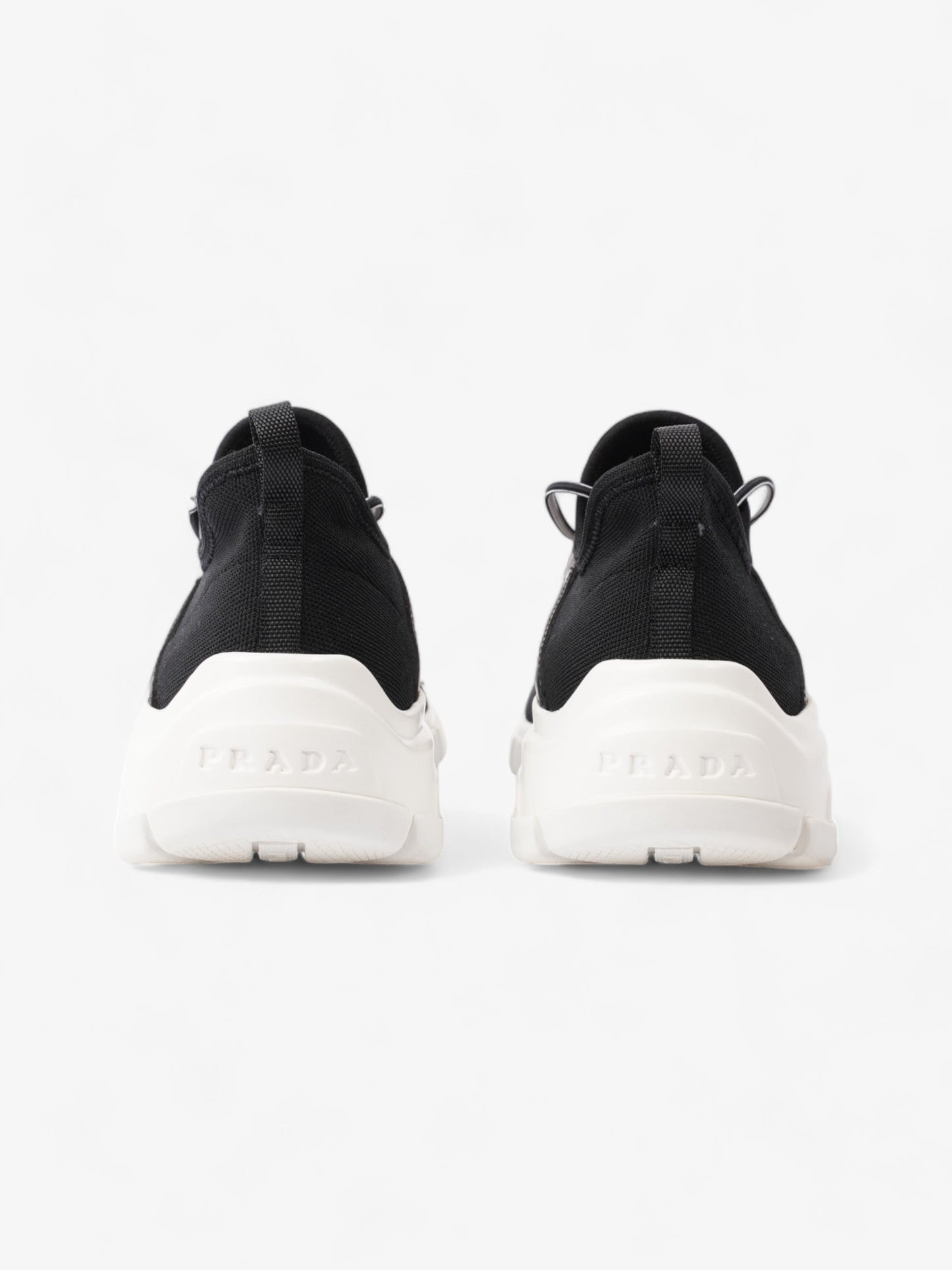 Prada XY Logo Sock Sneakers Black / White Knit EU 37 UK 4