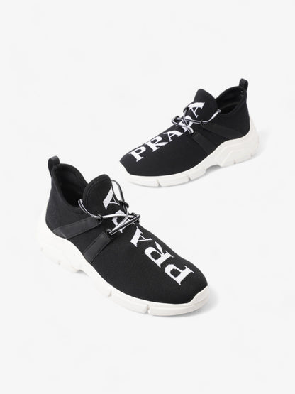 Prada XY Logo Sock Sneakers Black / White Knit EU 37 UK 4