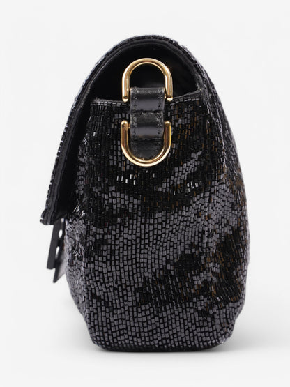 Fendi Beaded Baguette Black Sequin