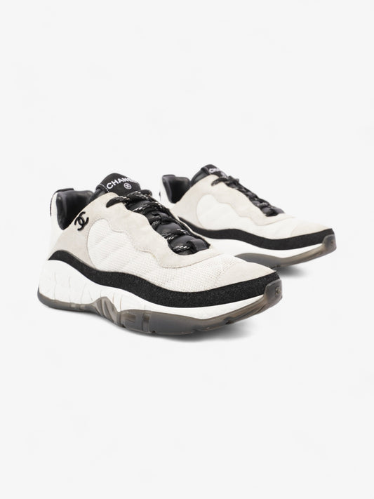 Chanel CC Logo Sneakers  White / Black Mesh EU 38.5 UK 5.5