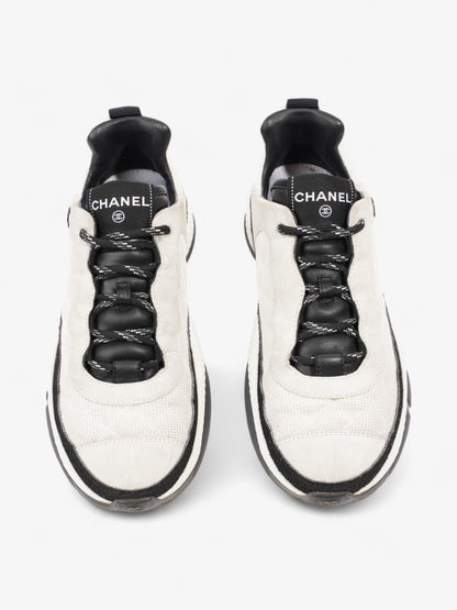 Chanel CC Logo Sneakers  White / Black Mesh EU 38.5 UK 5.5