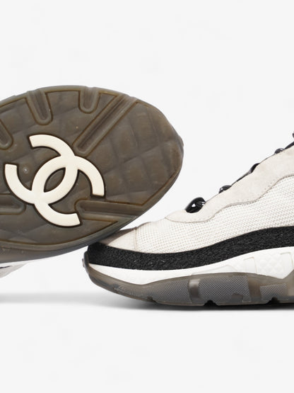 Chanel CC Logo Sneakers  White / Black Mesh EU 38.5 UK 5.5