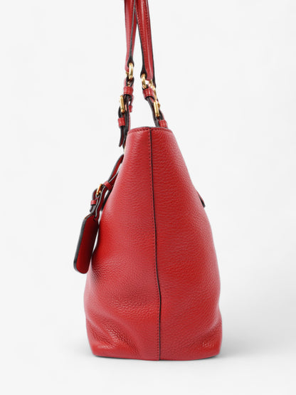 Prada Shopping Tote Red Leather Medium