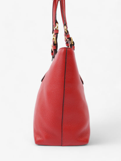 Prada Shopping Tote Red Leather Medium