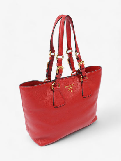 Prada Shopping Tote Red Leather Medium