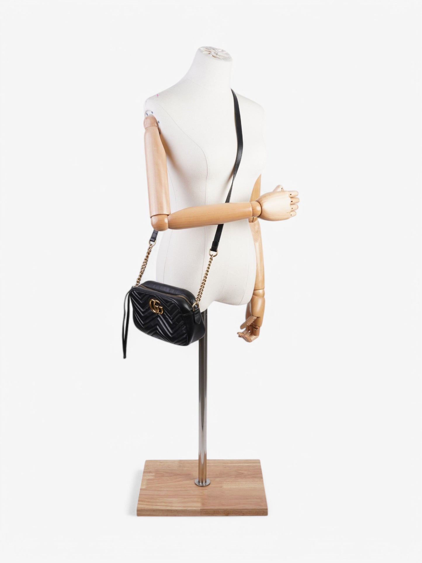 Gucci GG Marmont Black Matelasse Leather Small