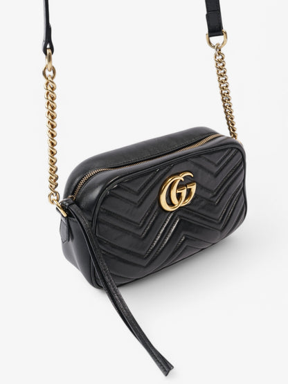 Gucci GG Marmont Black Matelasse Leather Small