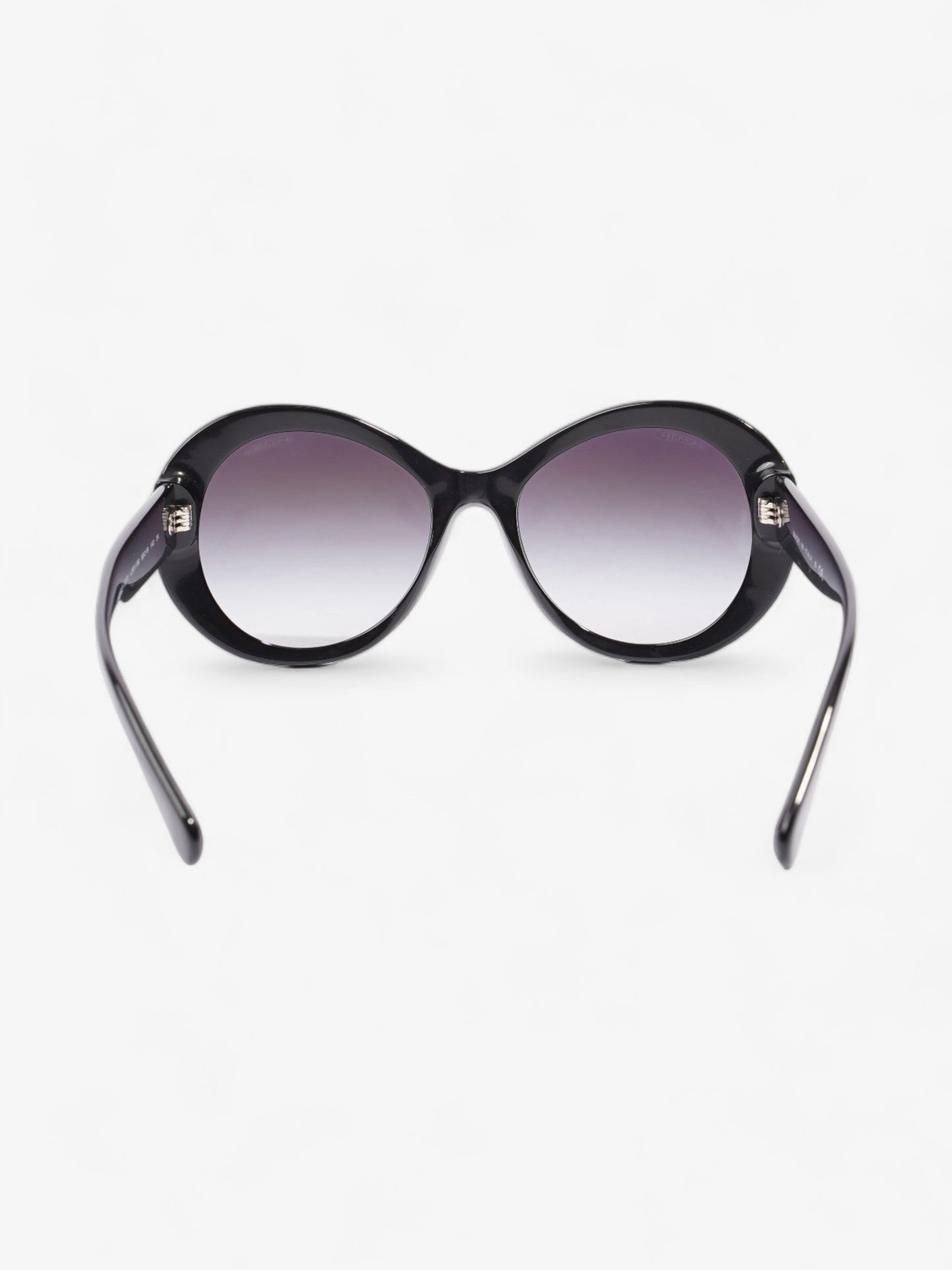 Chanel Oval CC Sunglasses Black Acetate 140mm