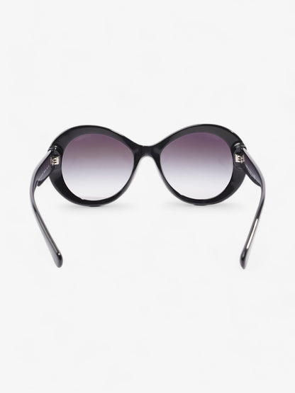 Chanel Oval CC Sunglasses Black Acetate 140mm