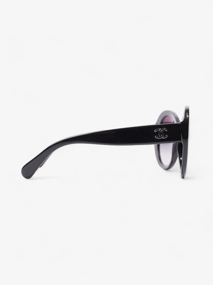 Chanel Oval CC Sunglasses Black Acetate 140mm