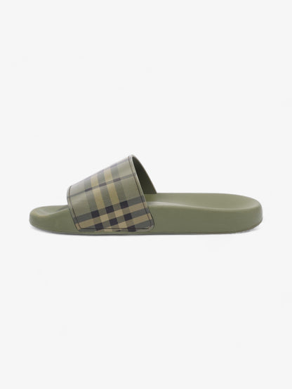 Burberry Furley Slides Khaki / Black Rubber EU 39 UK 6