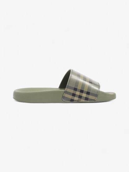 Burberry Furley Slides Khaki / Black Rubber EU 39 UK 6