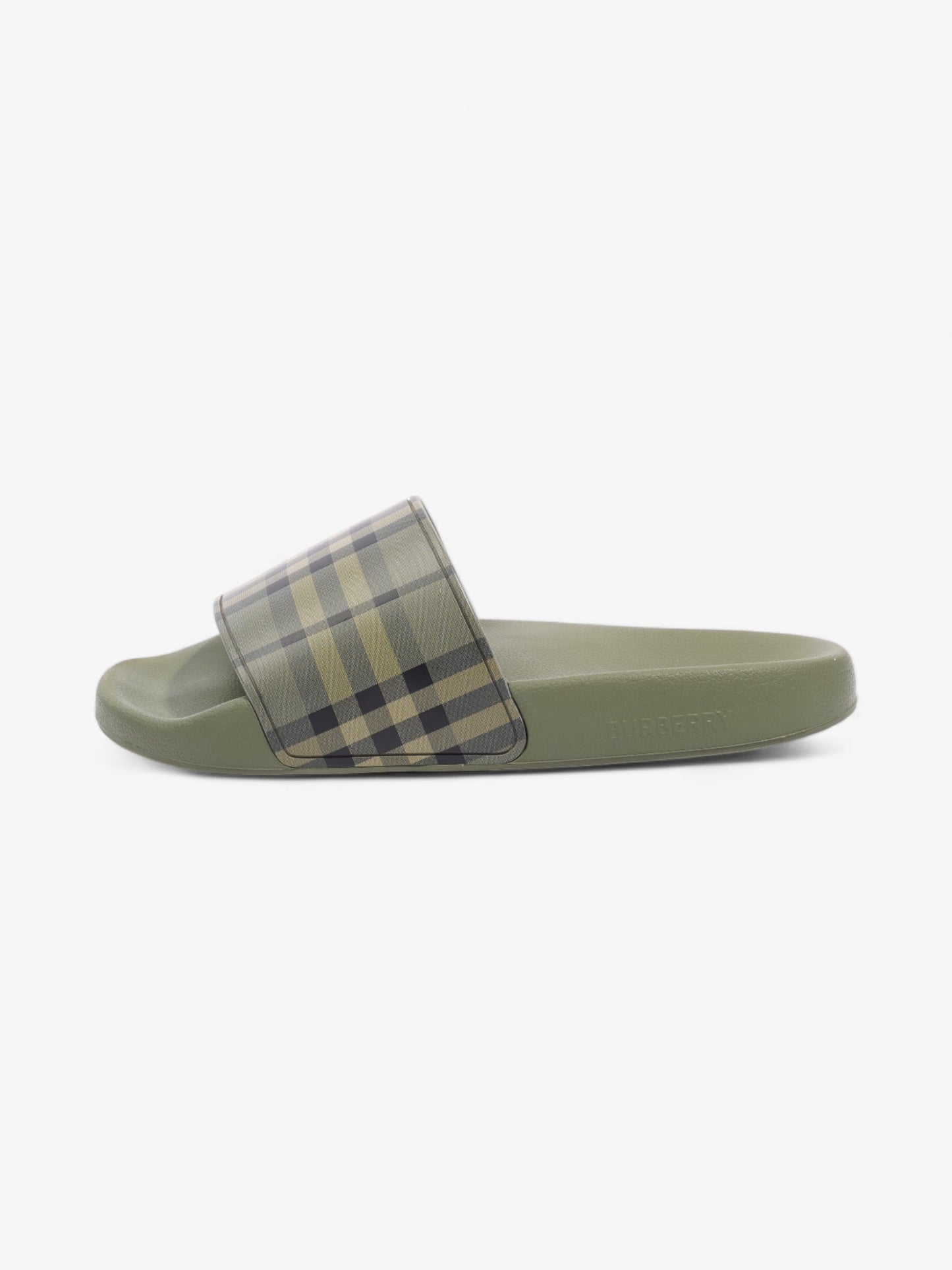 Burberry Furley Slides Khaki / Black Rubber EU 39 UK 6