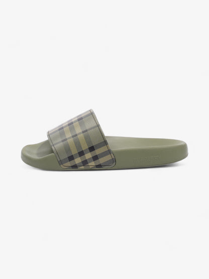 Burberry Furley Slides Khaki / Black Rubber EU 39 UK 6