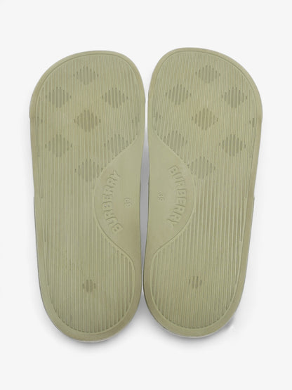 Burberry Furley Slides Khaki / Black Rubber EU 39 UK 6