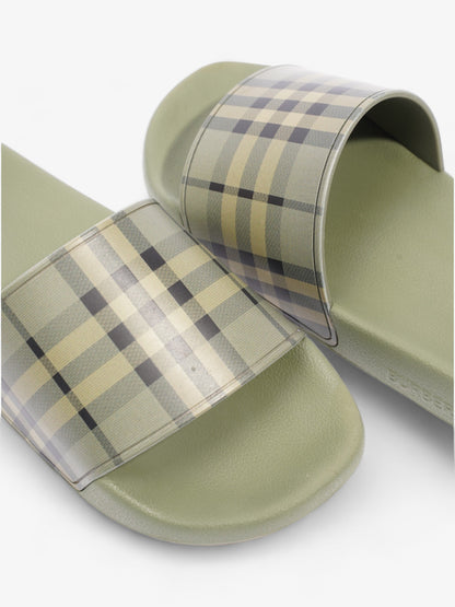 Burberry Furley Slides Khaki / Black Rubber EU 39 UK 6