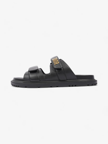 Christian Dior Dioract Sandals Black / Gold Leather EU 41 UK 8