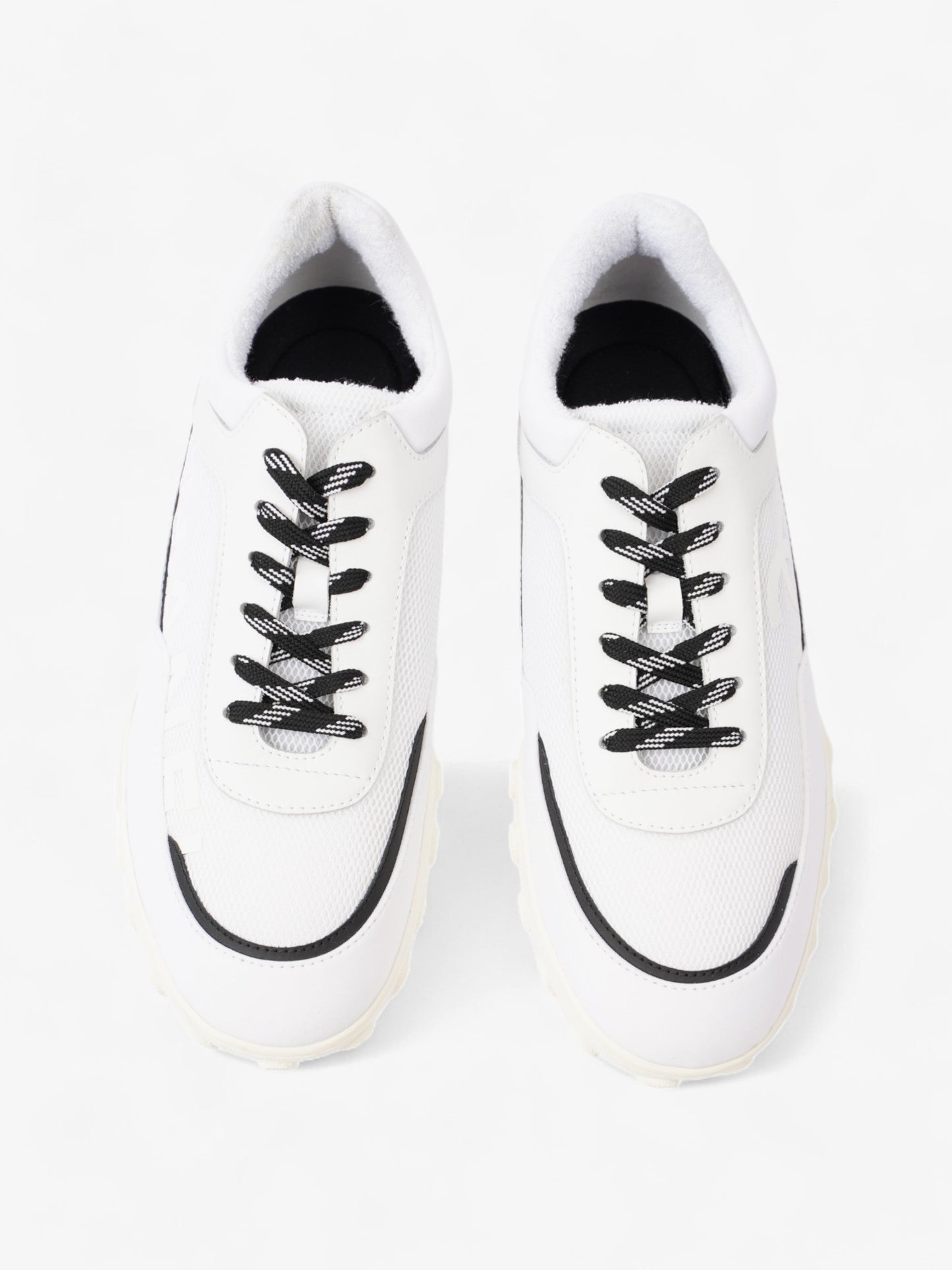 Chanel CC Sneakers White  / Black Mesh EU 42 UK 8