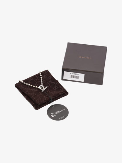 Gucci Boule Toggle Necklace Silver Silver Sterling