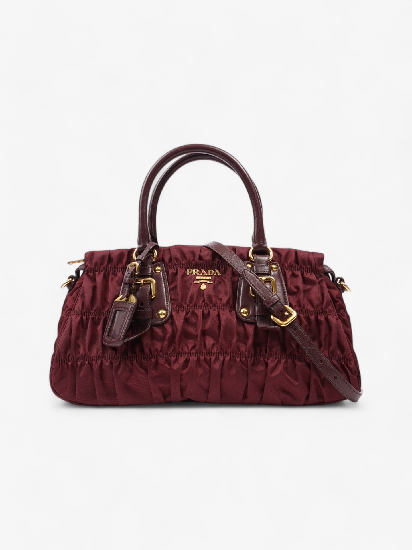 Prada Tessuto Gaufre Dark Red Nylon
