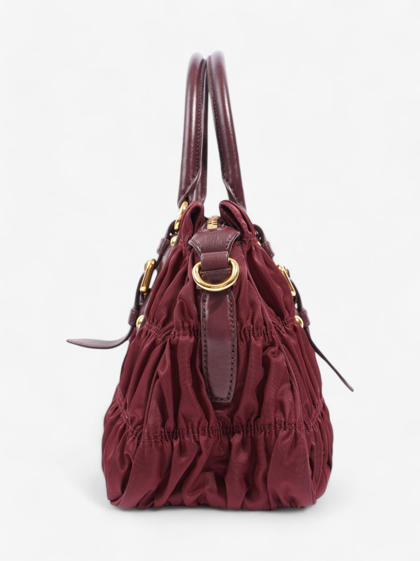 Prada Tessuto Gaufre Dark Red Nylon