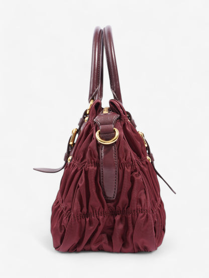 Prada Tessuto Gaufre Dark Red Nylon