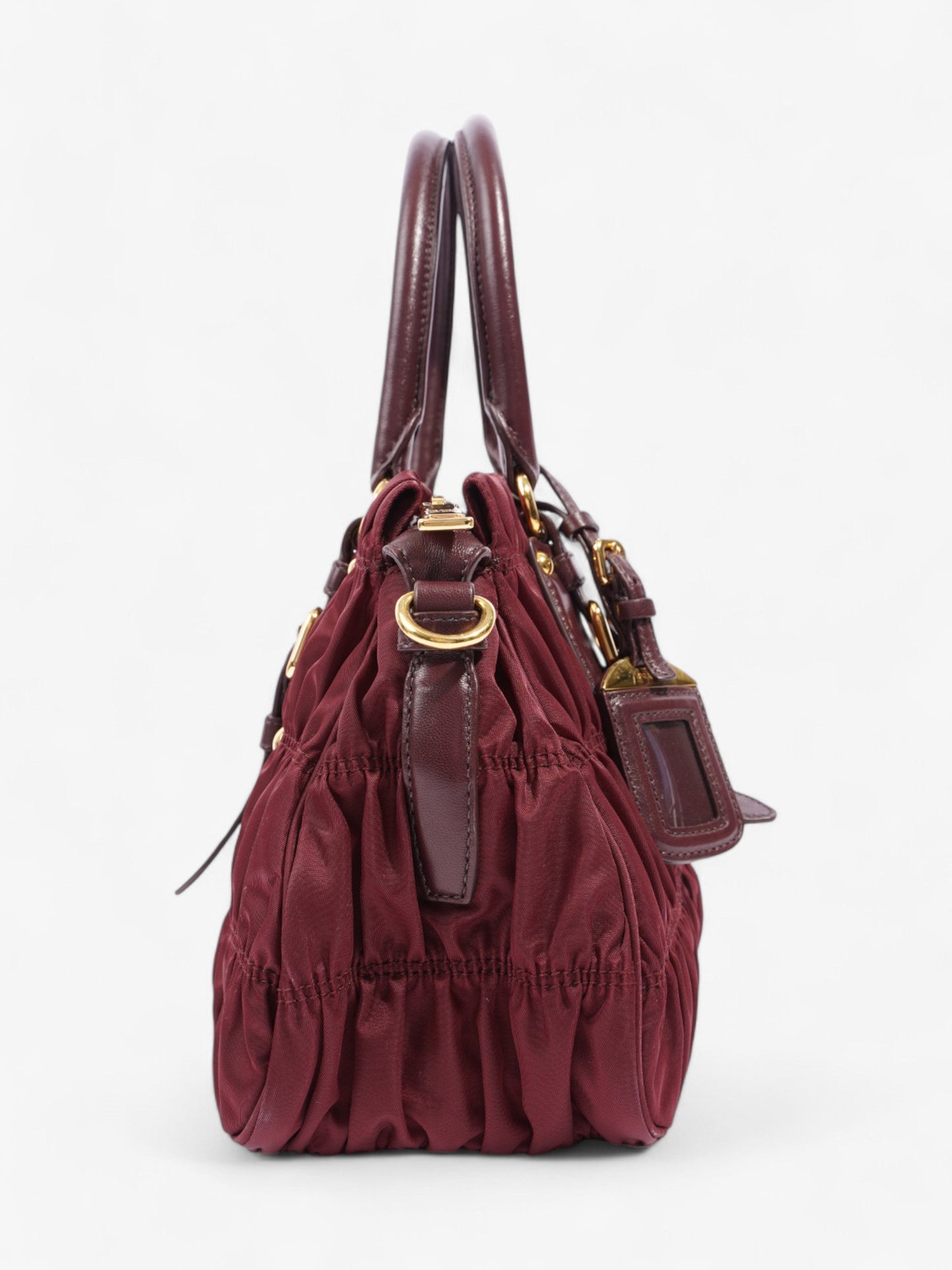 Prada Tessuto Gaufre Dark Red Nylon