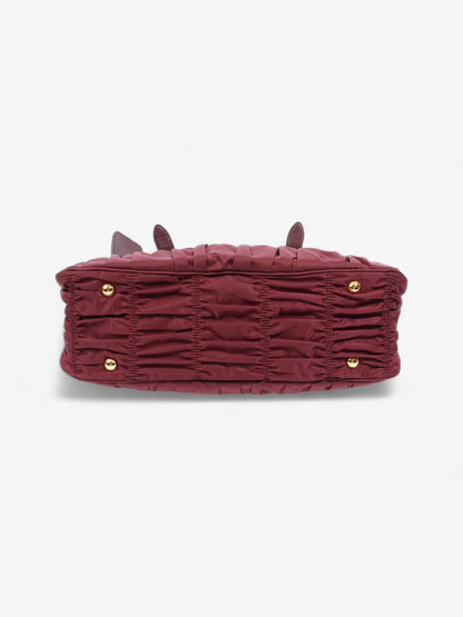 Prada Tessuto Gaufre Dark Red Nylon