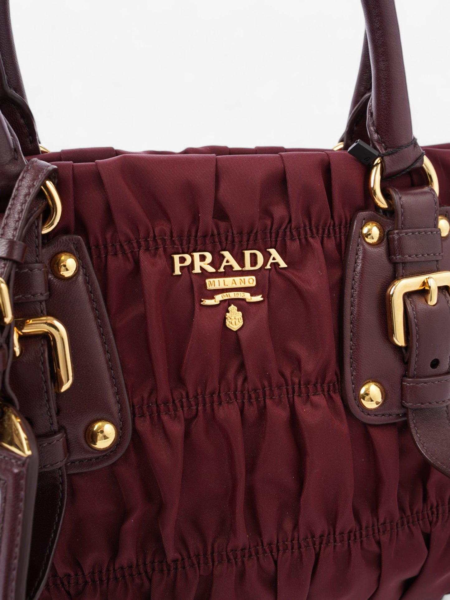 Prada Tessuto Gaufre Dark Red Nylon