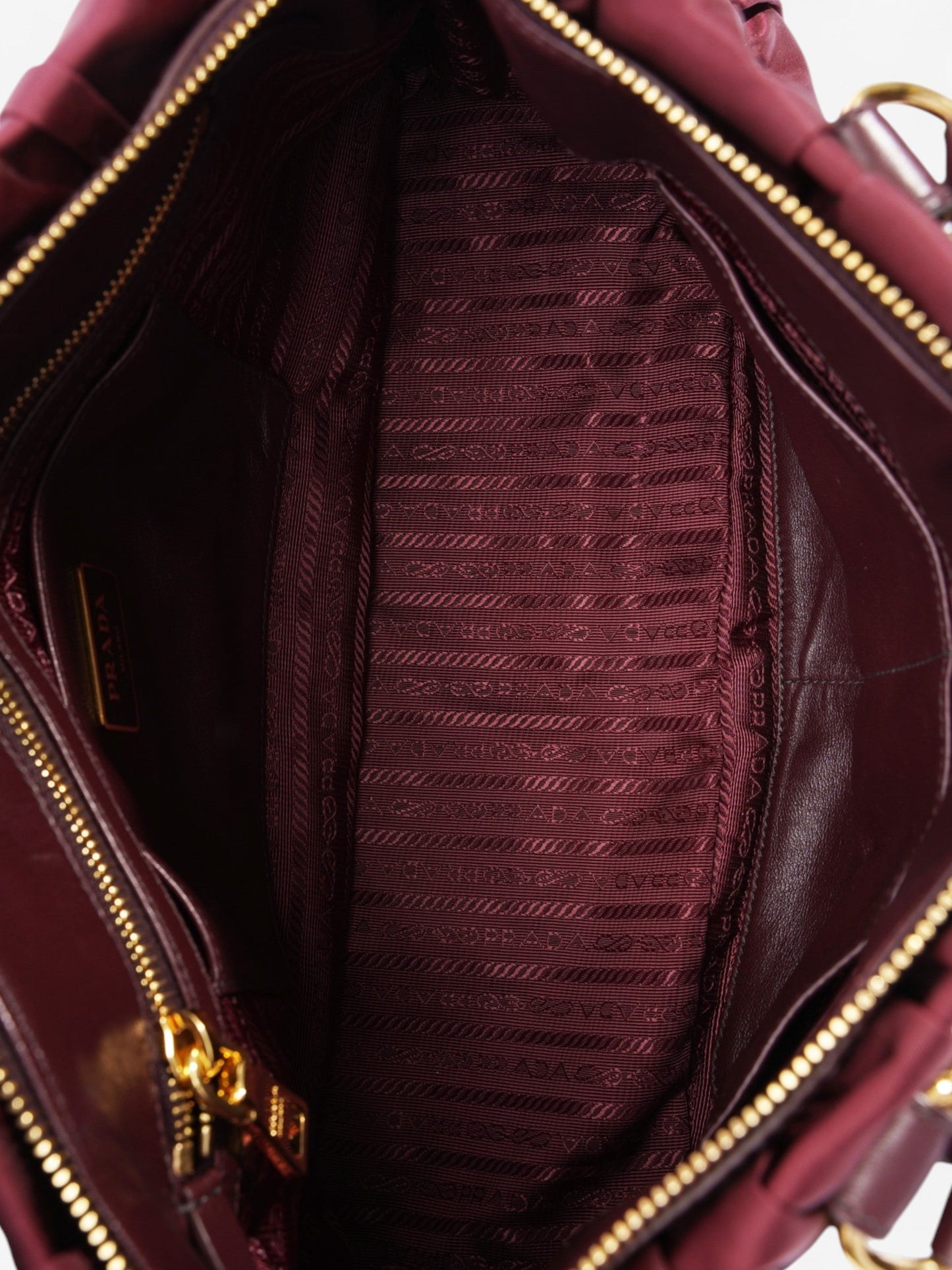 Prada Tessuto Gaufre Dark Red Nylon