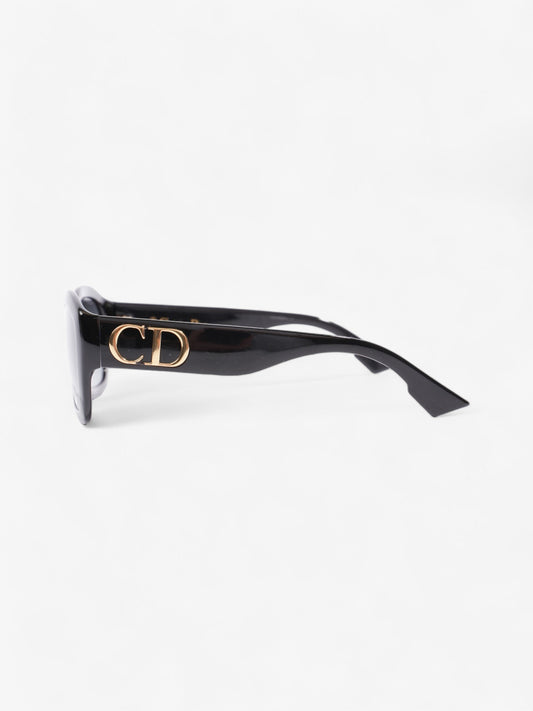 Christian Dior CD Oversized Frame Sunglasses Black / Gold Acetate 145mm