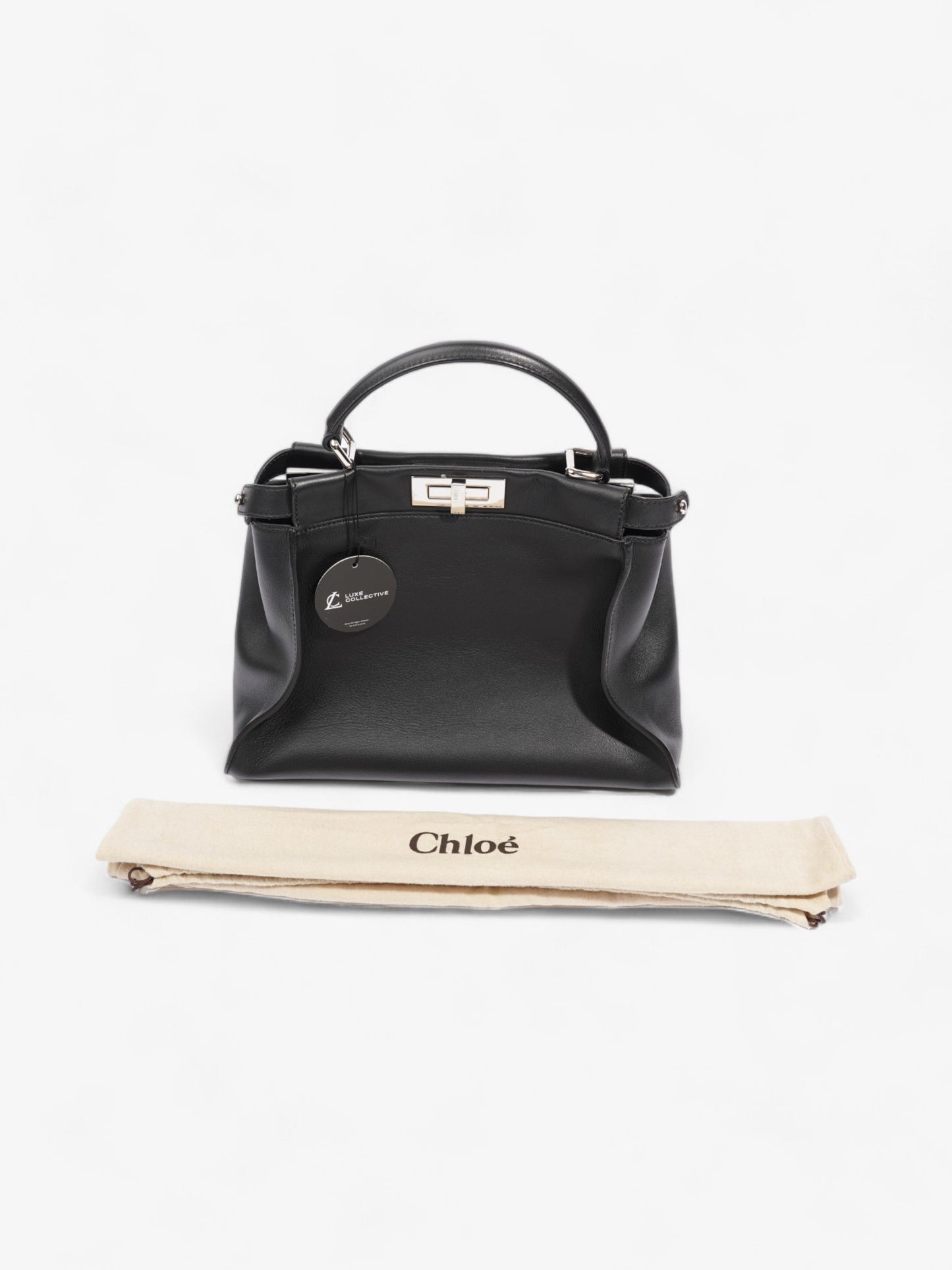 Fendi Peekaboo  Black Lambskin Leather Medium