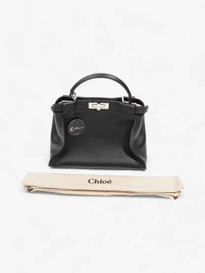Fendi Peekaboo  Black Lambskin Leather Medium