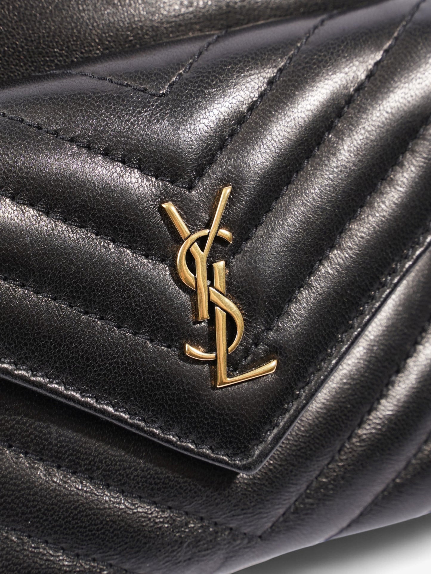 Saint Laurent Monogram Bucket Bag Black Matelasse Leather Mini