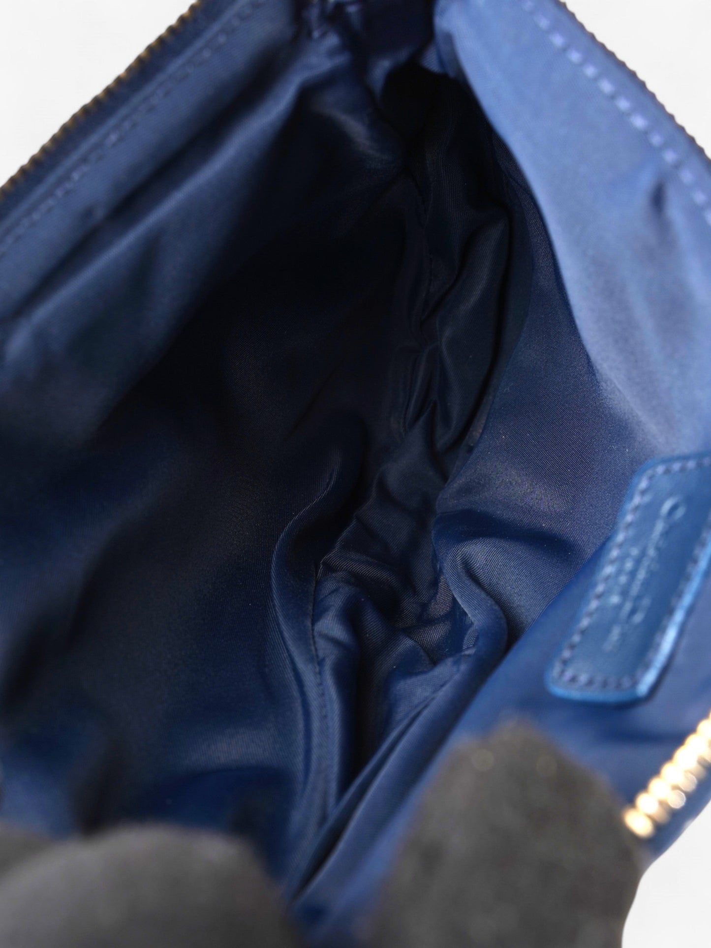 Christian Dior Saddle Pochette Blue Oblique Canvas Mini
