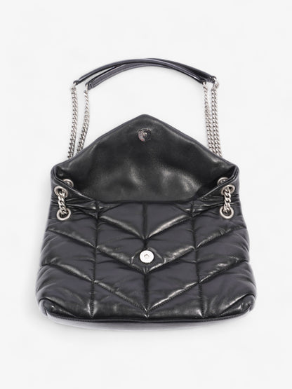 Saint Laurent Lou Lou Puffer Black Lambskin Leather Small