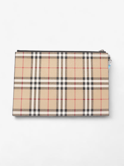 Burberry Check-Print Clutch Vintage Check Cotton