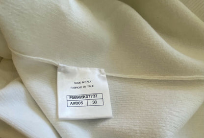 CHANEL 18P WATER DROP EMBELLISHED COTTON BLOUSE TOP FR 38