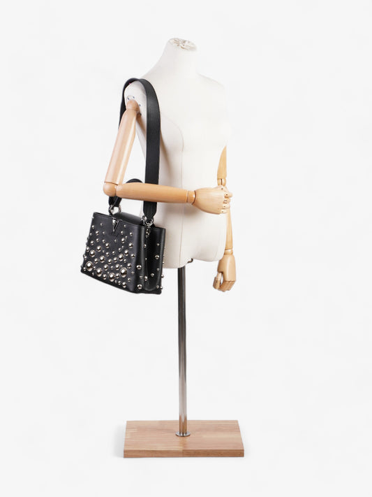Louis Vuitton X Yayoi Kusama Narcissus Garden Capucines MM Black Leather