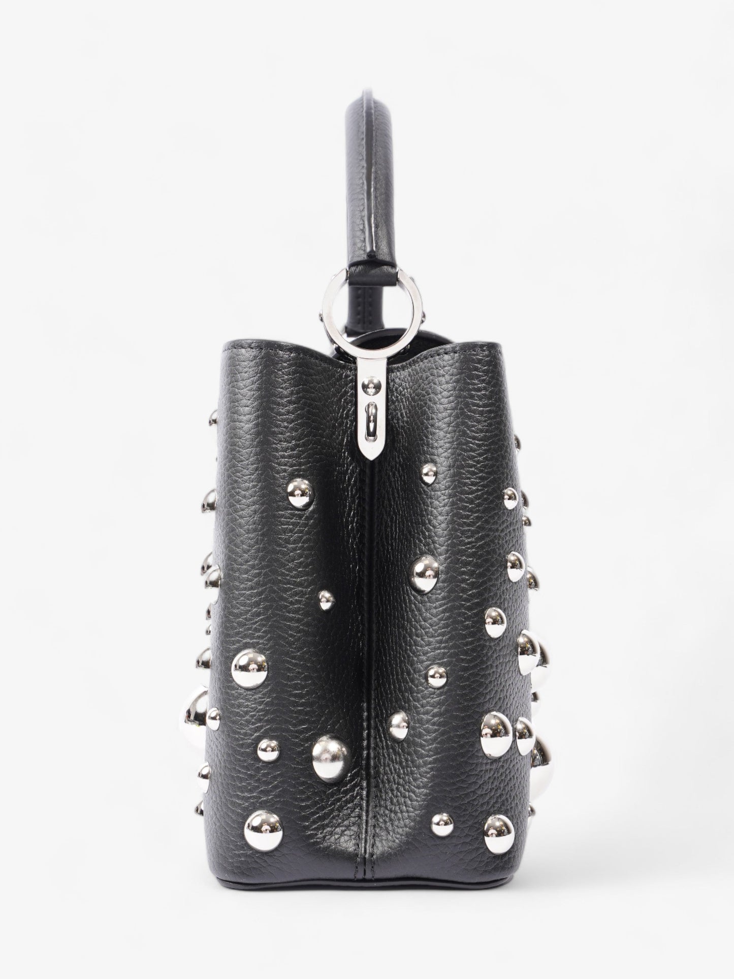Louis Vuitton X Yayoi Kusama Narcissus Garden Capucines MM Black Leather