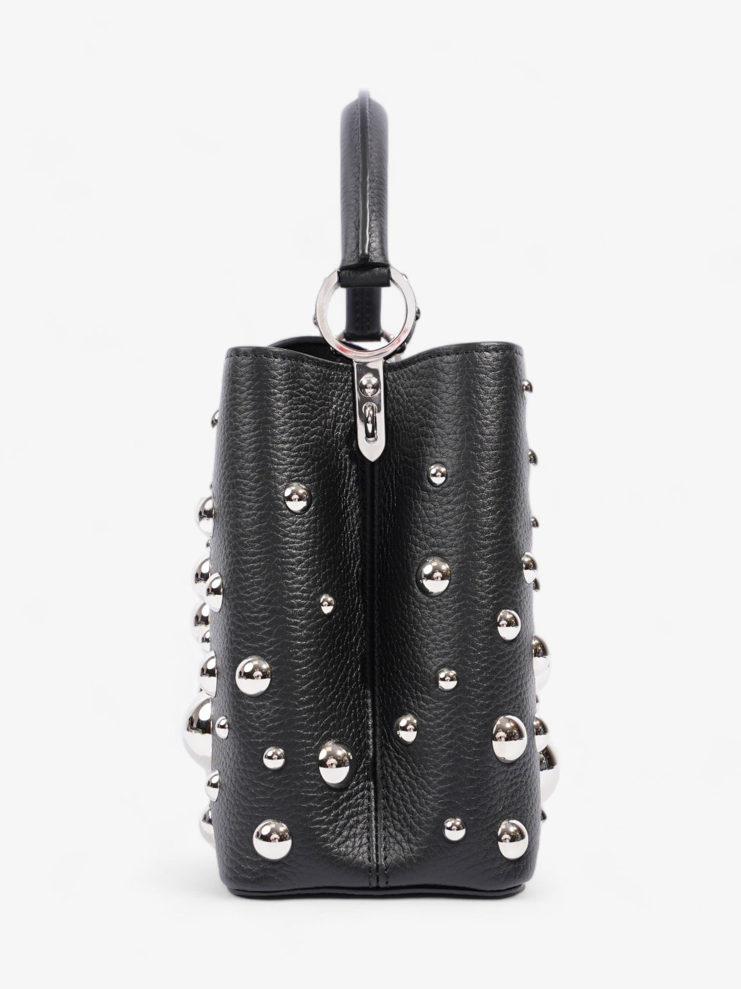 Louis Vuitton X Yayoi Kusama Narcissus Garden Capucines MM Black Leather